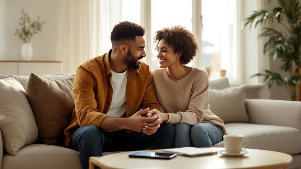 Couple using TogetherTalk features